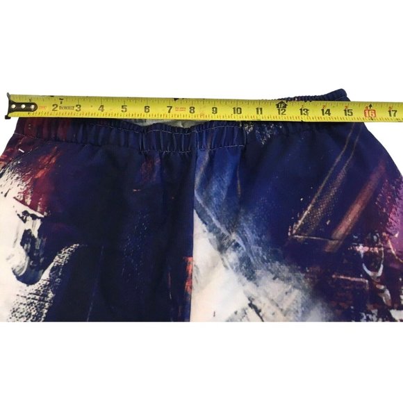 Lions Of Paris Womens Blue White Tapered Leg Pull‎ On Jogger Pants Size Large - Picture 9 of 11